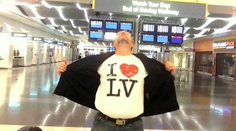 Man makes the most of being stuck at airport 