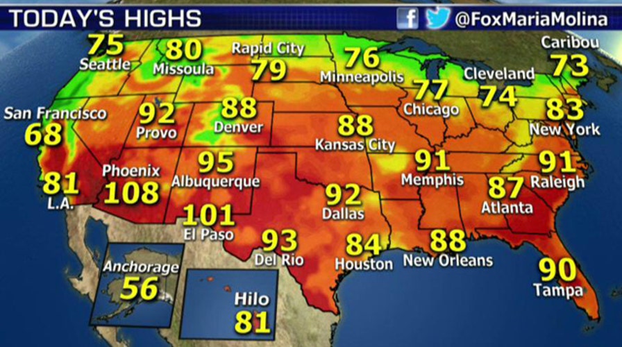 National forecast for Wednesday, June 25