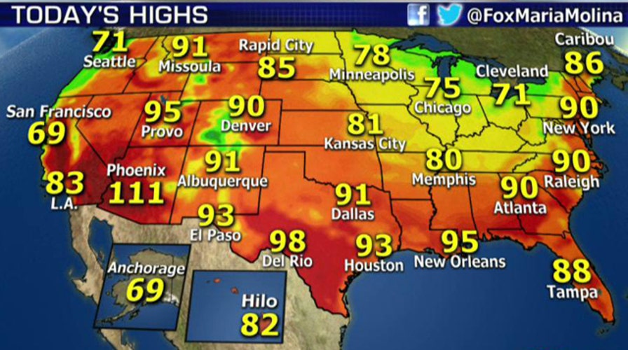 National forecast for Thursday, July 3