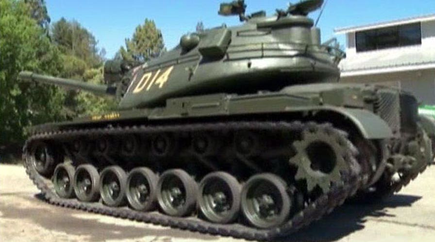 Military tanks and guns hit the auction block