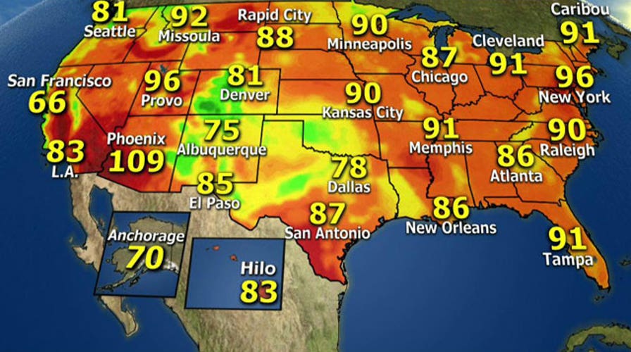 National forecast for Monday, 7/15