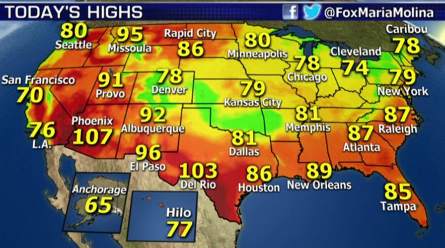 National forecast for Thursday, July 17