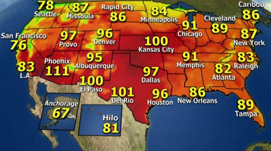 National forecast for Tuesday, July 22