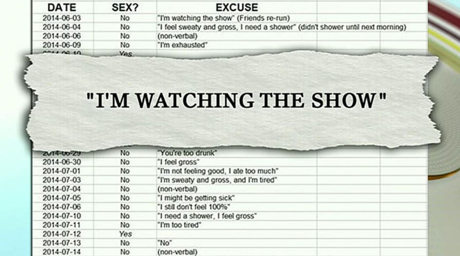 Man makes chart detailing wife rejecting his advances