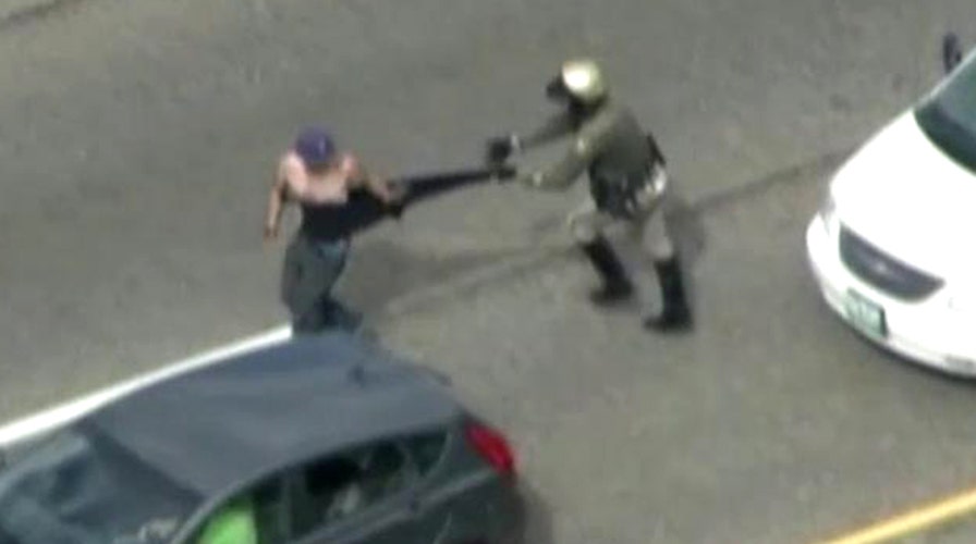 Armed suspect taken down after wild police chase