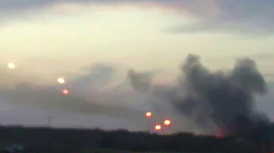 Amateur video appears to show Russia firing into Ukraine
