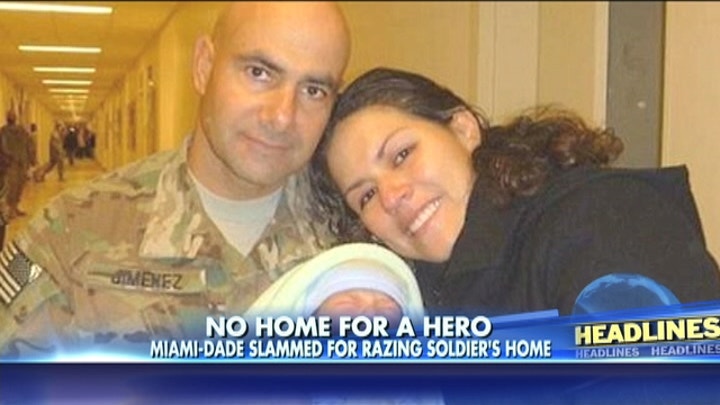 Soldier's home demolished while he was away