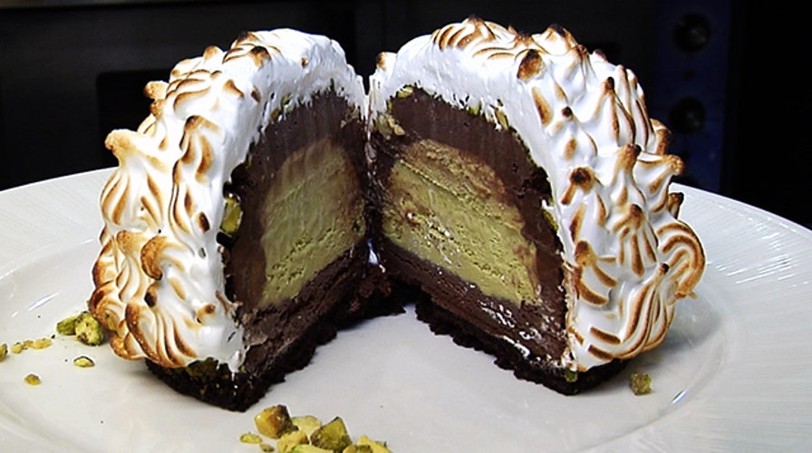 Making Strip House's Baked Alaska
