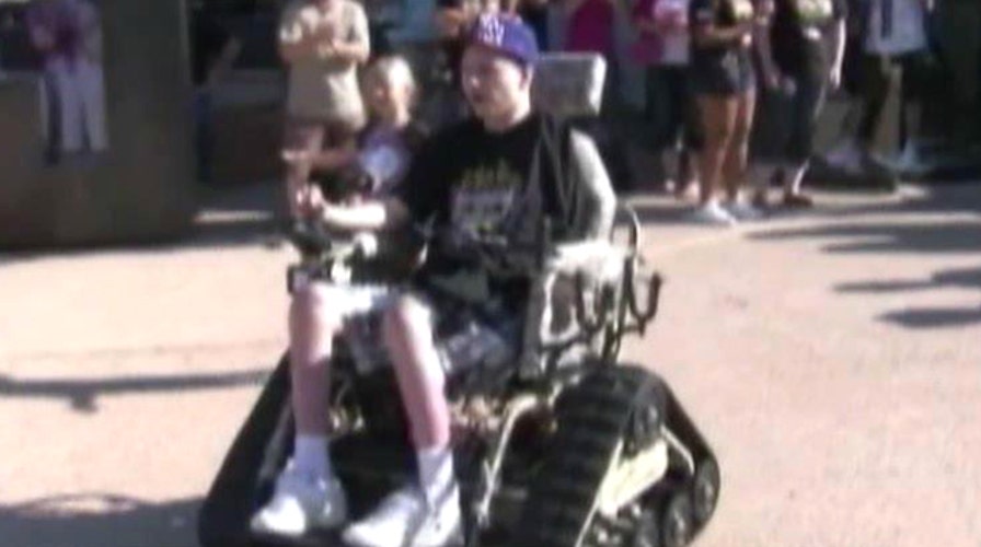 Wounded war vet gets high-tech wheelchair to boost mobility