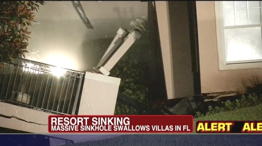Sinkhole Causes Resort Villa To Partially Collapse