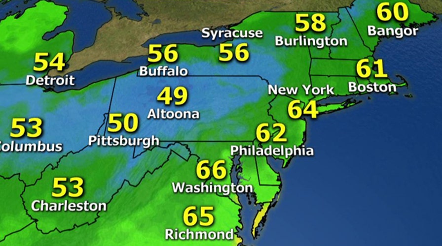 National forecast for Saturday, August 16