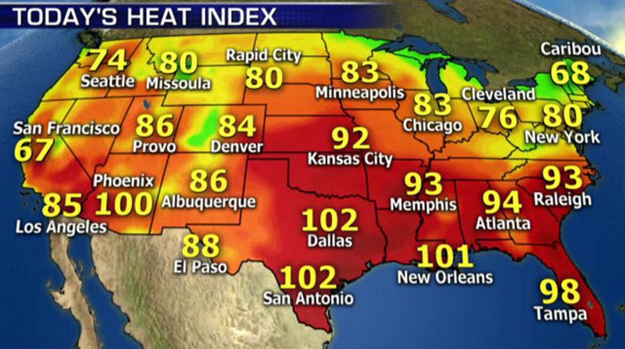 National forecast for Monday, August 18