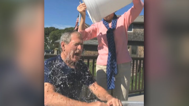 George W. Bush accepts ice bucket challenge