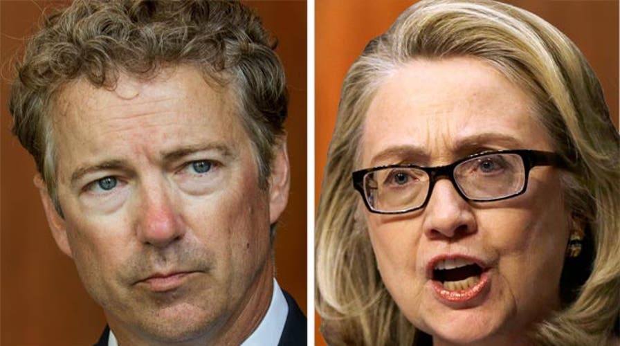 Rand Paul takes aim at 'war hawk' Hillary Clinton