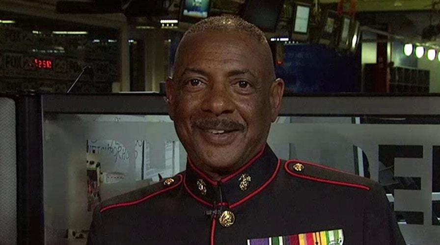 Retired Marine steps up as crossing guard for kids