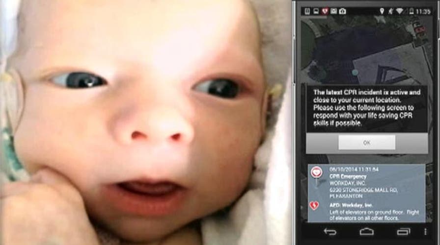 Smartphone apps saves baby's life by sending signal