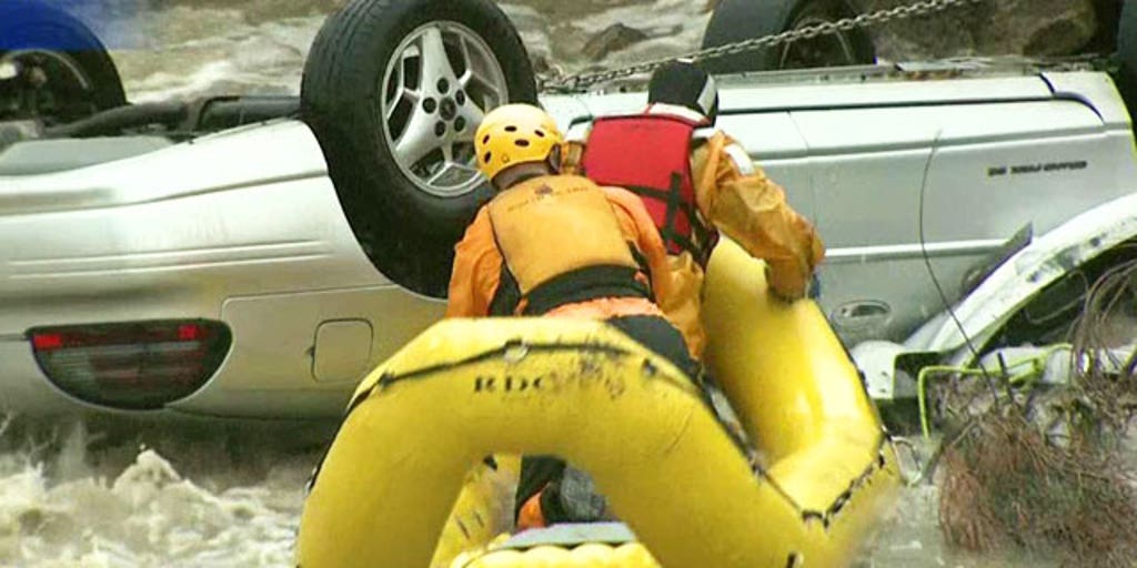 Incredible River Rescue Of Trapped Motorist Fox News Video