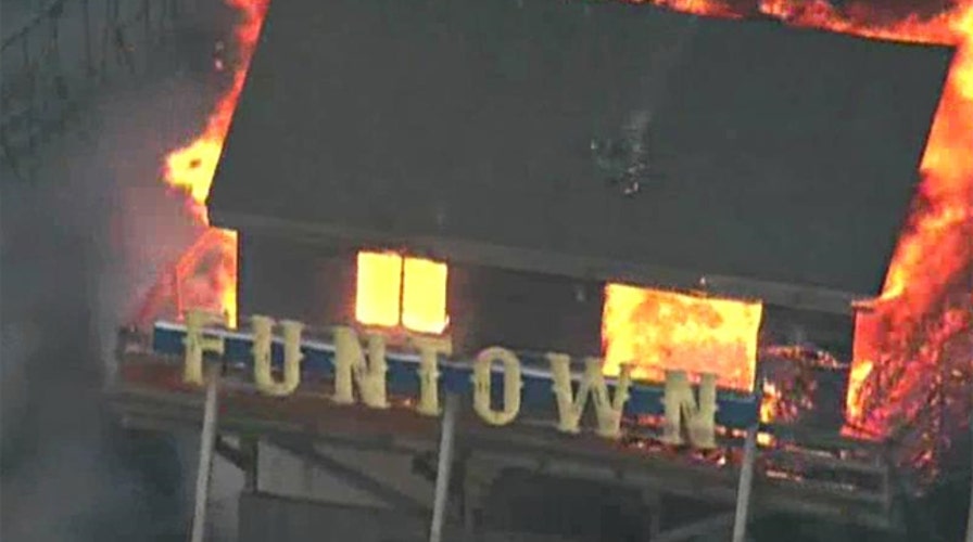 Fire destroys part of New Jersey boardwalk hit hard by Sandy