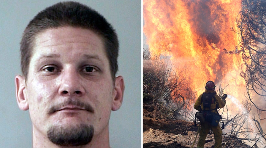 Arson suspect arrested as Calif. wildfire doubles in size