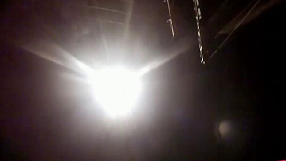 Raw video: US fires Tomahawk missiles