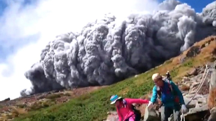 Deadly wall of ash races down Mount Ontake toward hikers