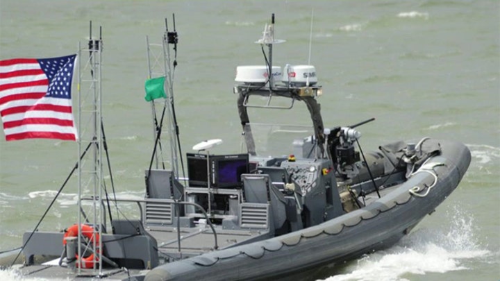 Future of naval warfare? Navy debuts swarm of unmanned craft