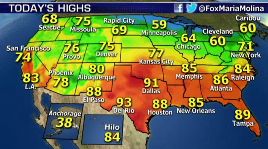 National forecast for Wednesday, October 8