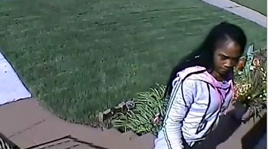 Brazen female burglar caught on tape