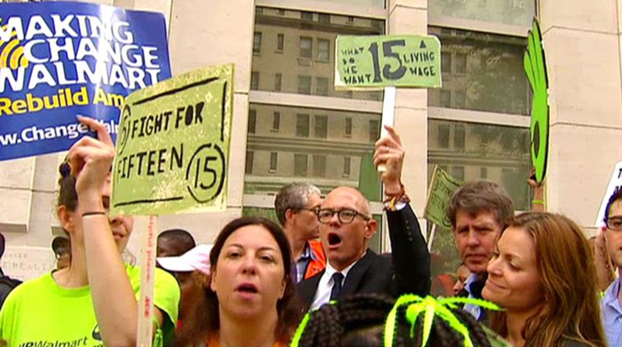 Walmart workers protest level of pay