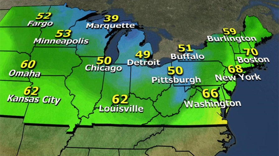 National forecast for Saturday, October 18