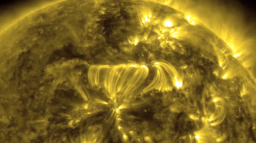 'Canyon of fire' erupts on the sun