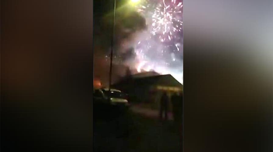 Five people hurt in blast at fireworks factory