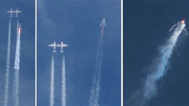 New images show SpaceShipTwo breaking apart after ignition