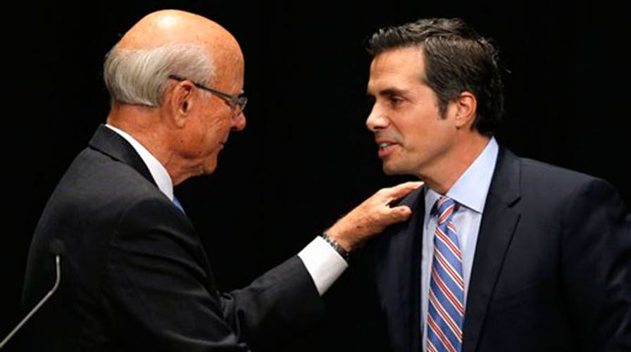 Kansas Senator Pat Roberts facing businessman Greg Orman