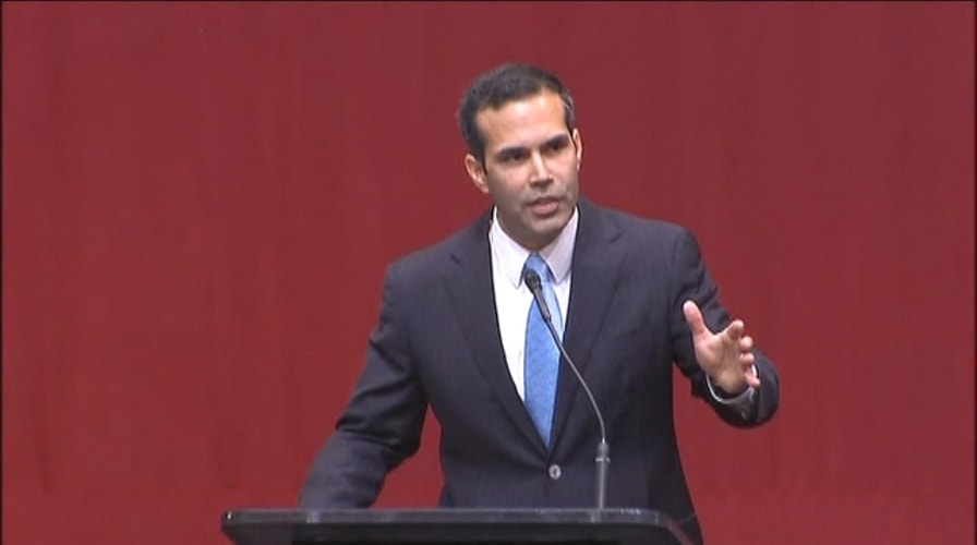 George P. Bush gives a victory speech