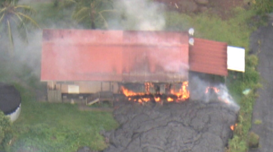 Lava destroys Hawaiian home