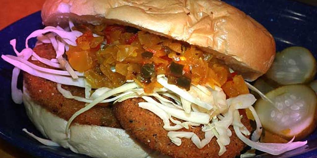 Dinosaur BarBQue Fried Green Tomato Sandwich Fox News Video