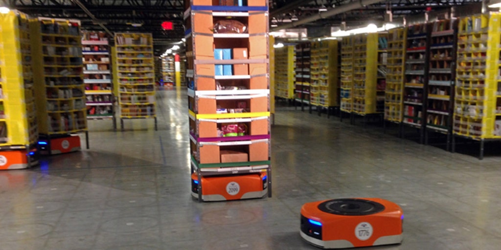 Amazon robots help deliver stacks of products to workers Fox News Video