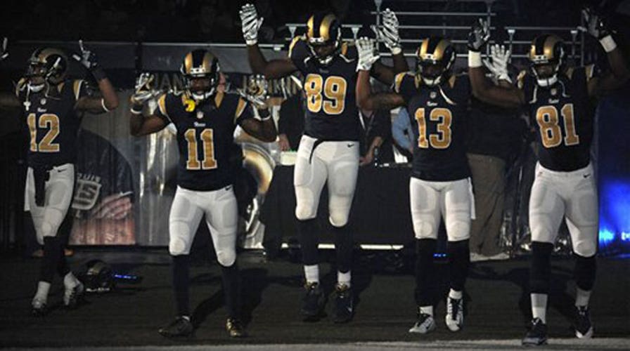 Police group demands punishment for Rams players' protest