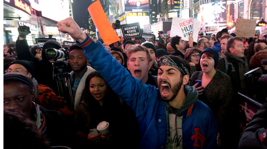Protests erupt after no indictment in chokehold death