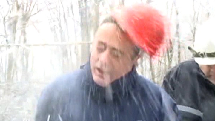 Falling ice nails Serbian official in head