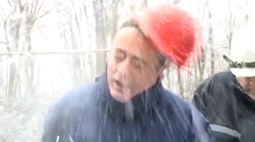 Falling ice nails Serbian official in head