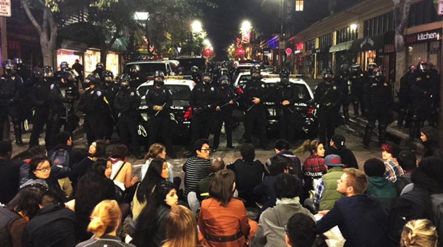 Police violence protests turn destructive in Berkeley