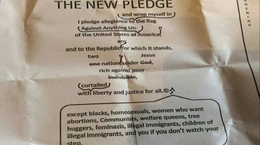 Anti-American 'pledge of allegiance' part of college class