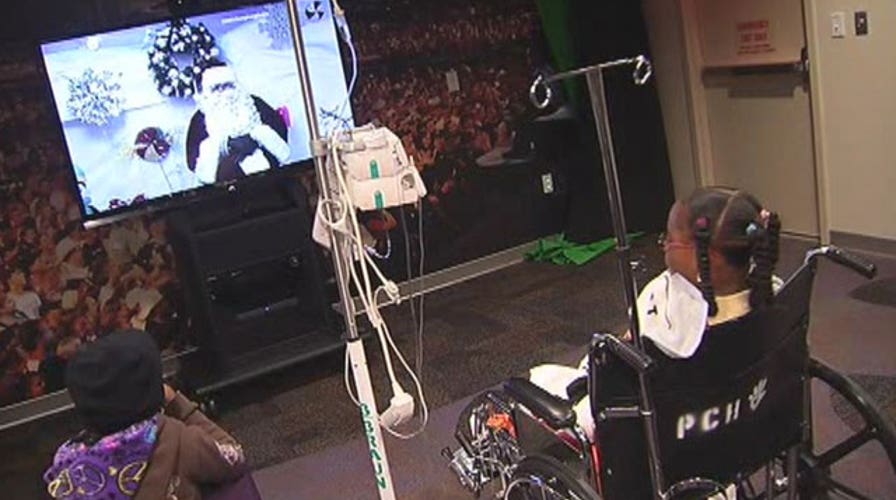 Santa Skypes sick children