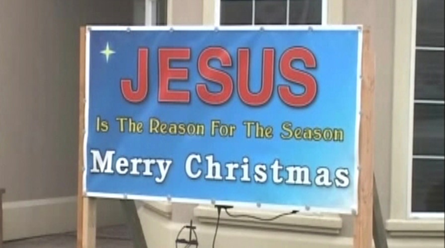 'Jesus' sign causes controversy