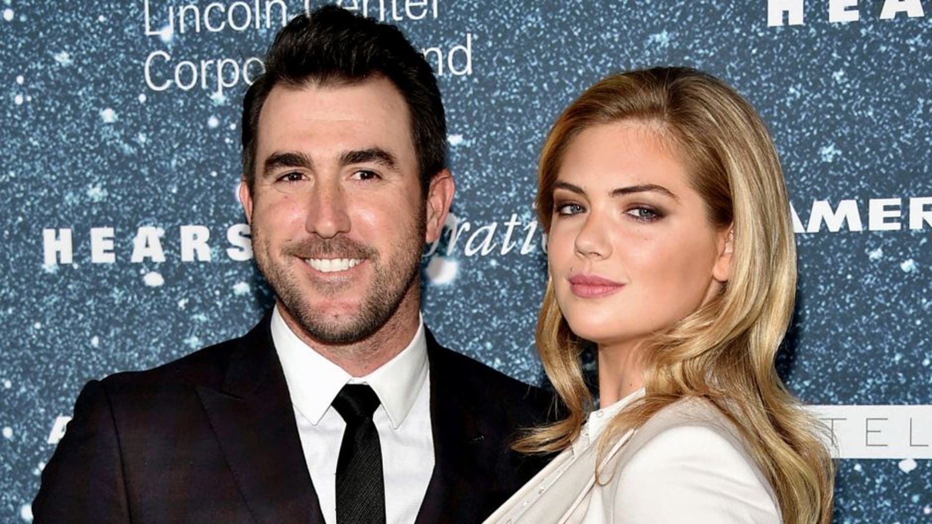 NEW YORK, NY - NOVEMBER 13: Professional baseball player Justin Verlander and model Kate Upton attends 2014 Women's Leadership Award Honoring Stella McCartney at Alice Tully Hall at Lincoln Center on November 13, 2014 in New York City. (Photo by Theo Wargo/WireImage)