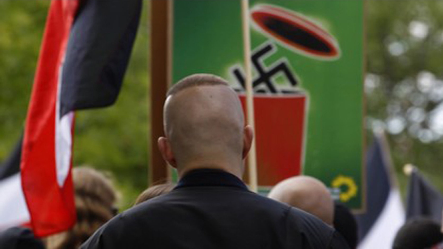 Sept. 4: German neo-Nazis are pictured during a right-wing demonstration in Dortmund.