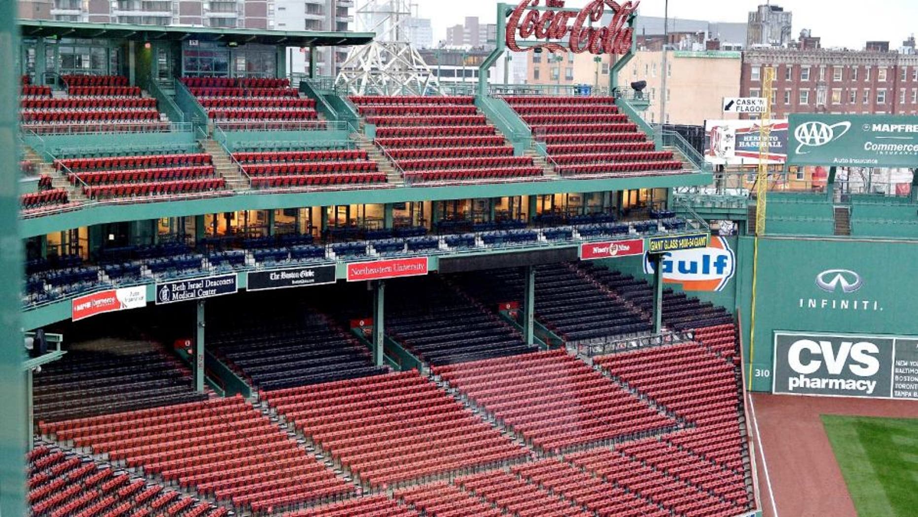 BOSTON, MA - JANUARY 09: A general view of Fenway Park on January 9, 2015 in Boston. Boston has been chosen by the United States Olympic Committee to be the United States entry in the global competition to be the host city for the 2024 Olympics. (Photo by Paul Marotta/Getty Images)