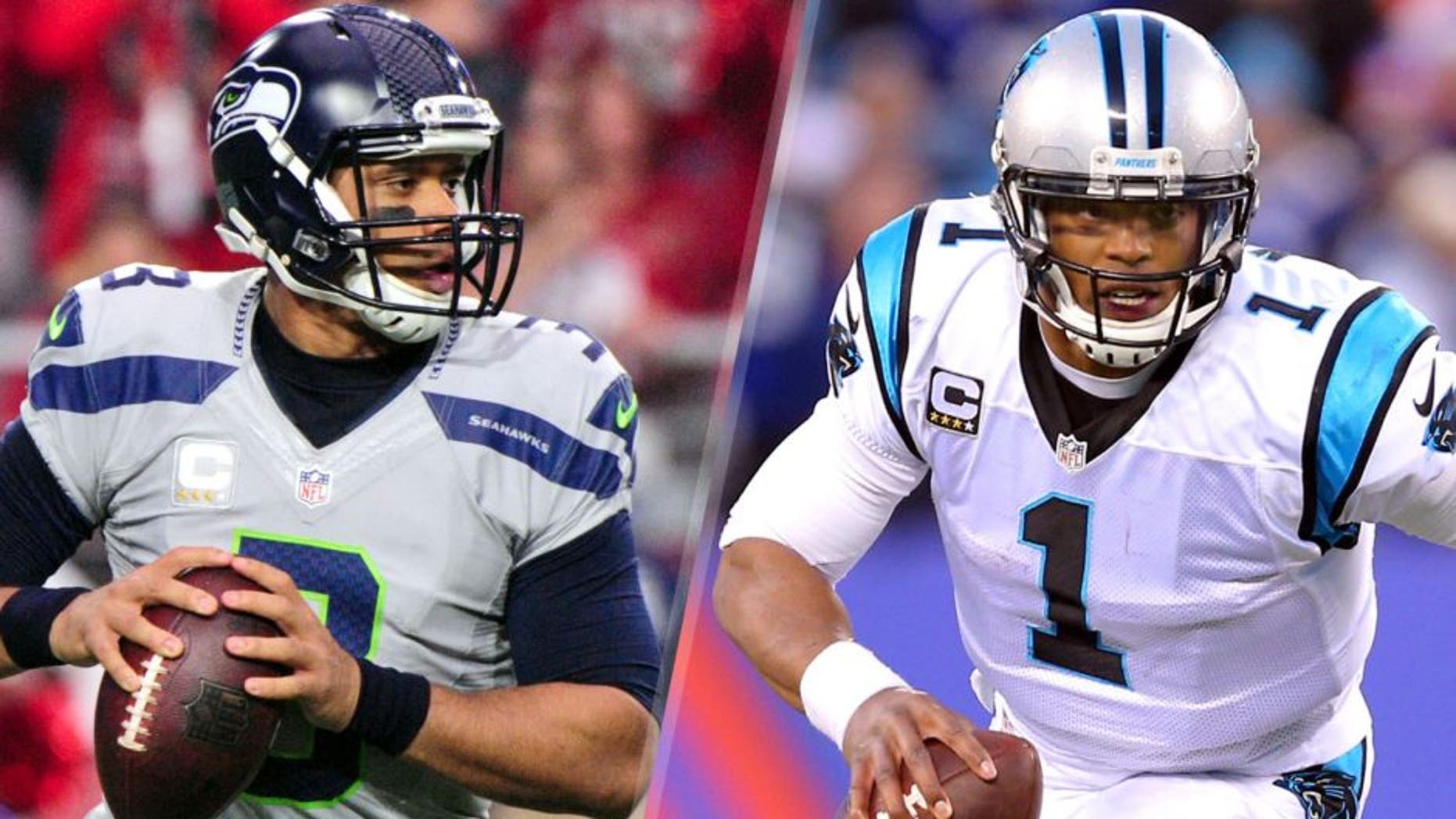 Jan 3, 2016; Glendale, AZ, USA; Seattle Seahawks quarterback Russell Wilson (3) drops back to pass during the first half against the Arizona Cardinals at University of Phoenix Stadium. Mandatory Credit: Matt Kartozian-USA TODAY Sports Dec 20, 2015; East Rutherford, NJ, USA; Carolina Panthers quarterback Cam Newton (1) runs with the ball against the New York Giants during the fourth quarter at MetLife Stadium. The Panthers defeated the Giants 38-35. Mandatory Credit: Brad Penner-USA TODAY Sports
